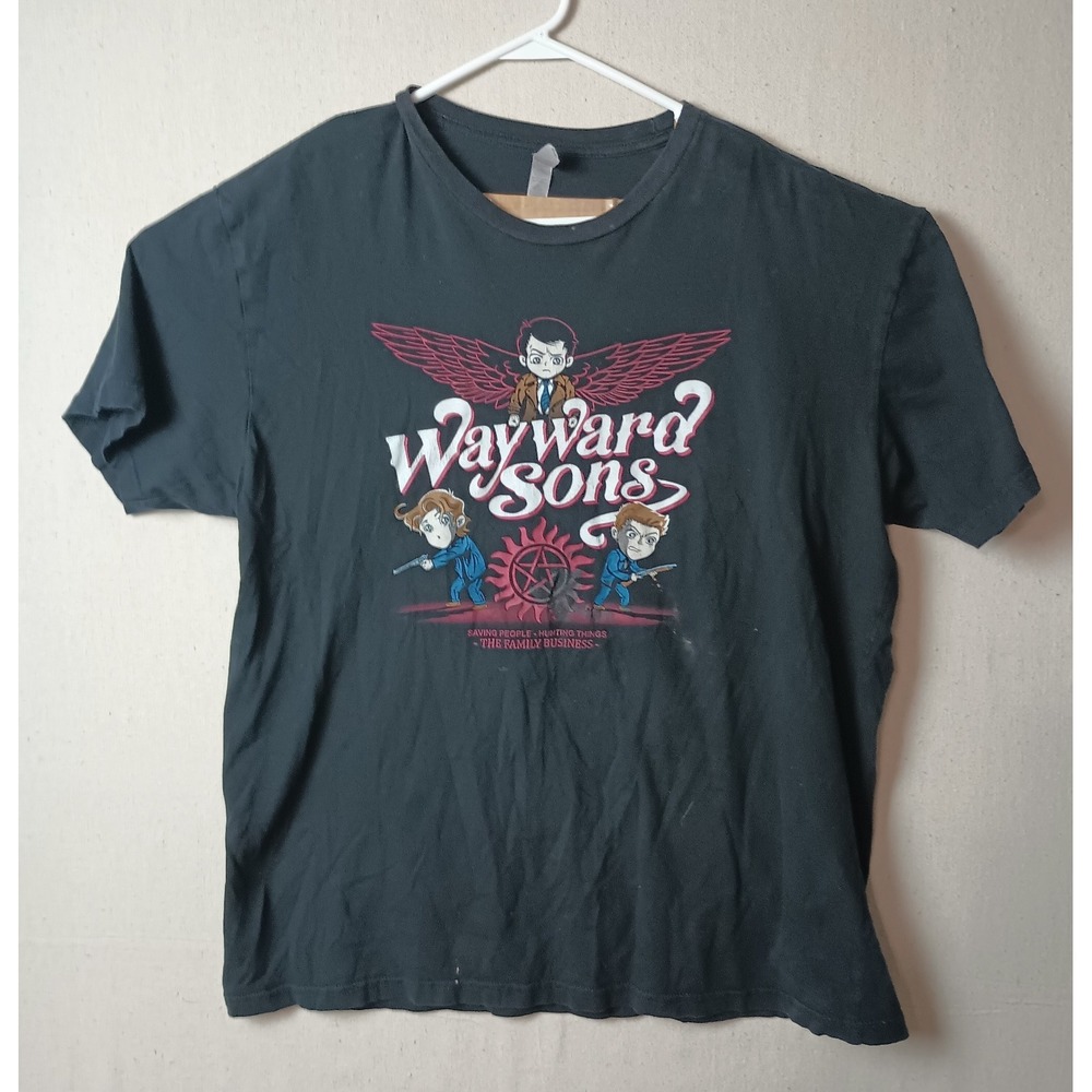 Wayward Sons Graphic Tee Supernatural TV Show T-Shirt Size XL Short Sleeve Q‎
